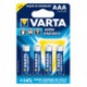 Varta Alkaline High Energy 4 piles 1,5V AAA (lot de 4)