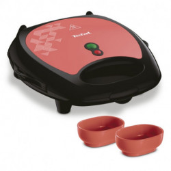 Tefal Gaufrier Croque-Monsieur Panini Simply Compact Noir/Corail SW617001