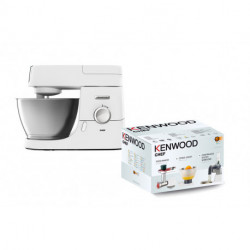 Kenwood Robot Pâtissier Blanc 1000W 4,6L KVC3100W + 3 Accessoires KAM353ME