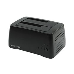 KONIC ELECTRONIC - Station duo Dock pour disque dur SATA (USB 2.0 - eSATA)