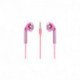 Amahousse Kit piétons écouteurs Rose fluo Universels tous Smartphones