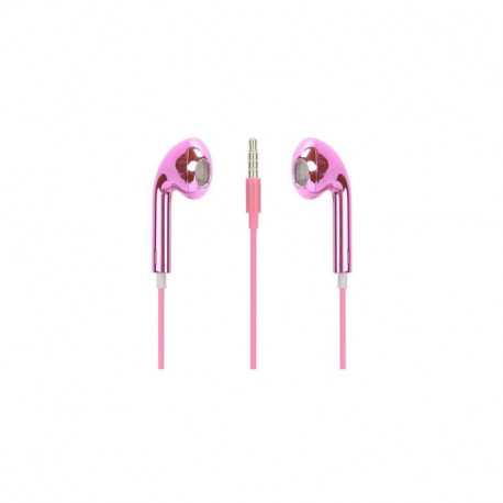 Amahousse Kit piétons écouteurs Rose fluo Universels tous Smartphones