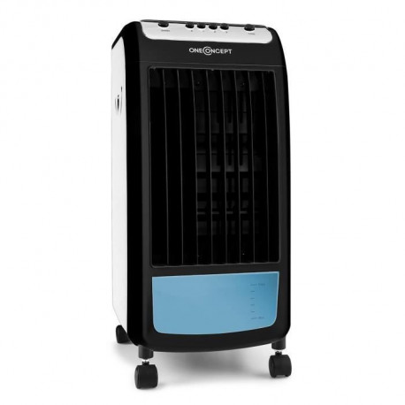 Oneconcept CarribeanBlue - Rafraichisseur d'air ventilateur 70W Blanc-Noir