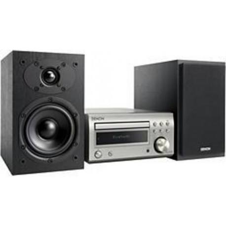 Denon Mini chaine hifi Chaîne HiFi D-M41 DAB Argent - Enceintes Noires