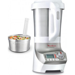 Moulinex Blender Chauffant Soup & Co Panier Vapeur Silver 1100W 2,8L LM908110