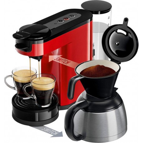 Philips Senseo Switch 2 en 1 1450W Rouge HD7892/81