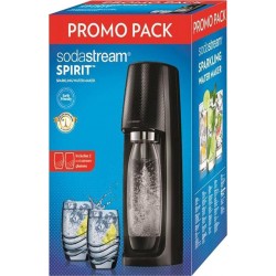 Sodastream Spirit Noire 1L + 2 Verres