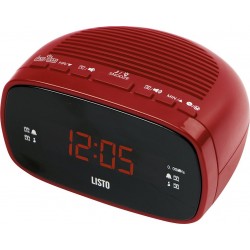 Listo Radio réveil RR-908 Rouge