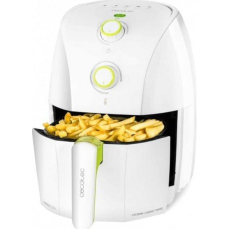 Friteuse diététique sans huile cecotec cecofry compact rapid white blanc, 900 w