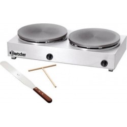 Crêpière double professionnelle diamètre 40cm puissance 12 000 watts helloshop26 3614055