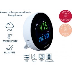 Orium Capteur qualité de l'air Mesureur de CO2 Quaelis 16