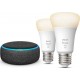 Philips Pack Hue E27 White X2+ AMAZON Echo Dot3