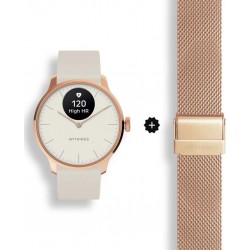 Withings Montre santé Scanwatch Light Rosegold Milanais offert