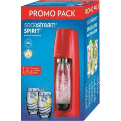 Sodastream Spirit Rouge 1L + 2 Verres