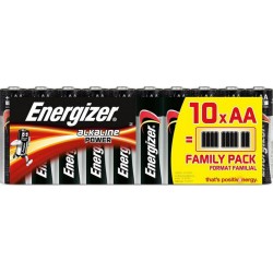 Energizer Alkaline Power 10 piles 1,5V alcalines AA (lot de 2)