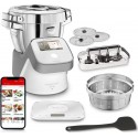 Moulinex Robot Cuiseur Connecté I-Companion XL Blanc Gris 1550W Touch XL 4,5L HF938E00