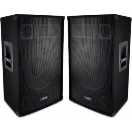 Audioclub Enceinte sono Paire d'enceintes Sono Bass Reflex Trapé BMS-15