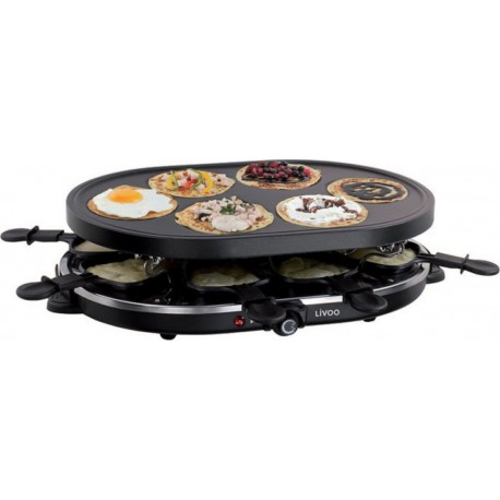 Domoclip doc188 appareil a raclette 8 personnes - noir DOM3523930089619