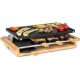 Klarstein tournedo appareil á raclette 1200 w, plaque en fonte d'aluminium, pour 8 personnes, décor bois GQ6-TournedoRacalett