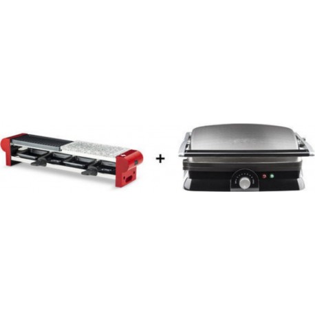 H.koenig rp4 appareil a raclette pierre + gr20 plancha grill et panini