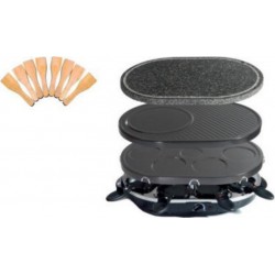 Cerpc8pers Continental edison rpc8pers appareil a raclette 3 en 1 pour 8 personnes - noir