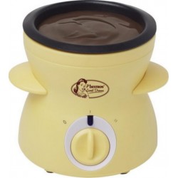 Bestron dcm043 fondue a chocolat - contenance : 0,3l - jaune pastel