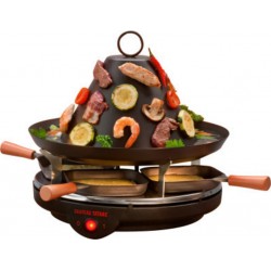 Electro electro Chapeau tartare électrique + raclette 4 poêlons 1200W - electro electro