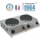 Réchaud electrique professionnel - 2 plaques - diamètre 300 mm - sofraca