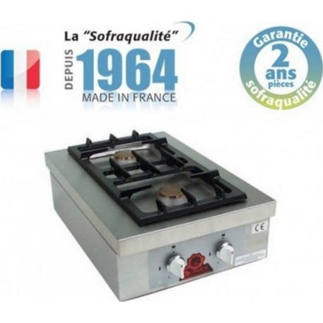 Réchaud gaz professionnel spécial traiteur - 2 feux - 6980 w - sofraca - 600
