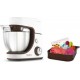 Moulinex qa51k110 masterchef gourmet baking with kids, robot pâtissier, 1100 w, 5 vitesses, fonction pulse, bol inox, kit pât… M