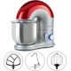 Klarstein delfino - robot de cuisine multifonction 1800w, 6 vitesses, fonction pulse, bol inox 7 litres - argent