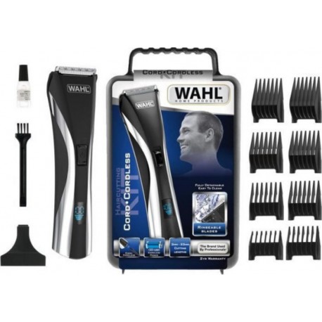 Wahl tondeuse cheveux/barbe 9600 hair & beard lcd 09697-1016 - tondeuse rechargeable et filaire polyvalente avec indicateur d… W