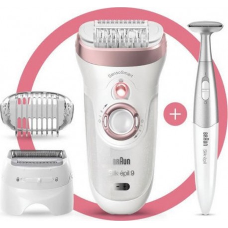 Braun silk-épil 9 9-890 épilateur sans fil blanc-rose or avec rasoir de précision BRA4210201190325