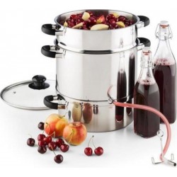 Klarstein applebee extracteur de jus électrique à vapeur 1500W 8 litres inox