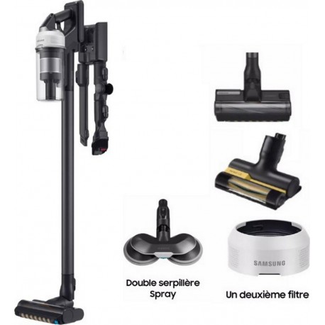 Samsung Aspirateur balai Pack Jet 85 Pet + Double serpillière spray + 2ème filtre