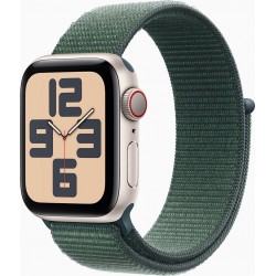 Apple Montre connectée WATCH SE 44mm Lumière Stellaire/Vert Loop