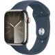 Apple Montre connectée WATCH Serie 9 Cellular 45mm Acier/Argent Bleu Orage S/M