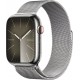 Apple Montre connectée WATCH Serie 9 Cellular 45mm Acier/Argent Milanais Argent Loop