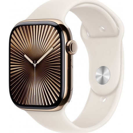 Apple Montre connectée WATCH Serie 10 42mm Titane Or S/M Cellular