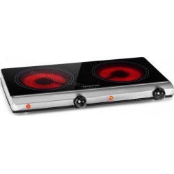 Klarstein Domino vitrocéramique Cookbuddy - 2400W - Argent