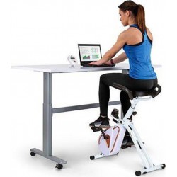CAPITAL SPORTS Vélo d'appartement Azura Desk - Blanc