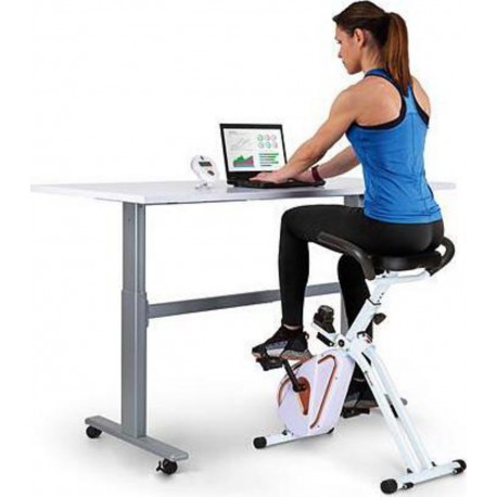 CAPITAL SPORTS Vélo d'appartement Azura Desk - Blanc