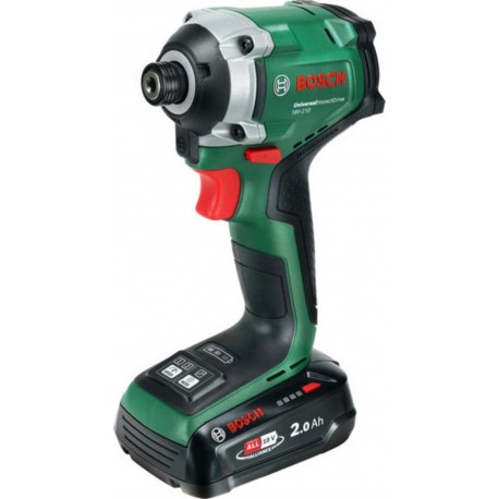Bosch Clé à chocs UID 18V-210, 1xbatterie PBA 18V 2.0Ah, mallette artisan