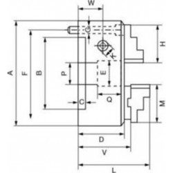 RÖHM Mandrin à rotation DURO-M U 160/3 DIN Remplacement pour ID.100725