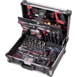 Kraftwerk 3949 Mallette AluPro avec tournevis sans fil BOSCH 264 pcs