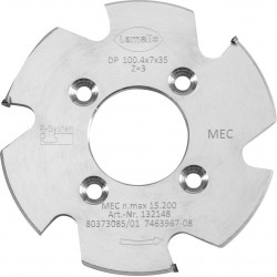 Lamello Fraise à rainurer P-System CNC, DP, D100,4x7xD35 mm, Z3, NL 4xD5,5xD50 mm