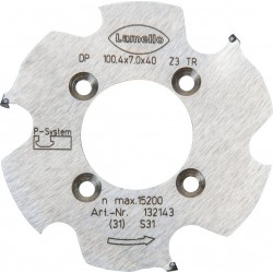 Lamello Fraise à rainurer P-System CNC, DP, D100,4x7xD40 mm, Z3, NL 4xD5,5xD52 mm