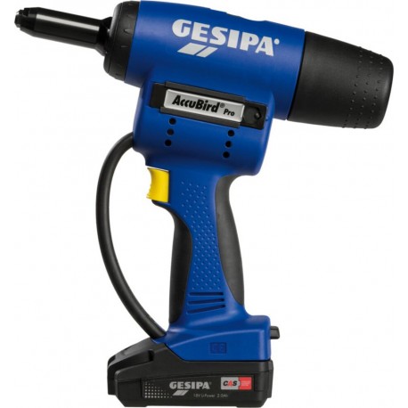 Gesipa Appareil de pose de rivets aveugles sans fil AccuBird Pro avec batterie 18V et chargeur dans L-Boxx