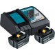 Makita Power Source Kit Li 18V 2x 5Ah batteries + chargeur rapide