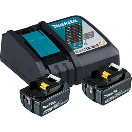 Makita Power Source Kit Li 18V 2x 5Ah batteries + chargeur rapide